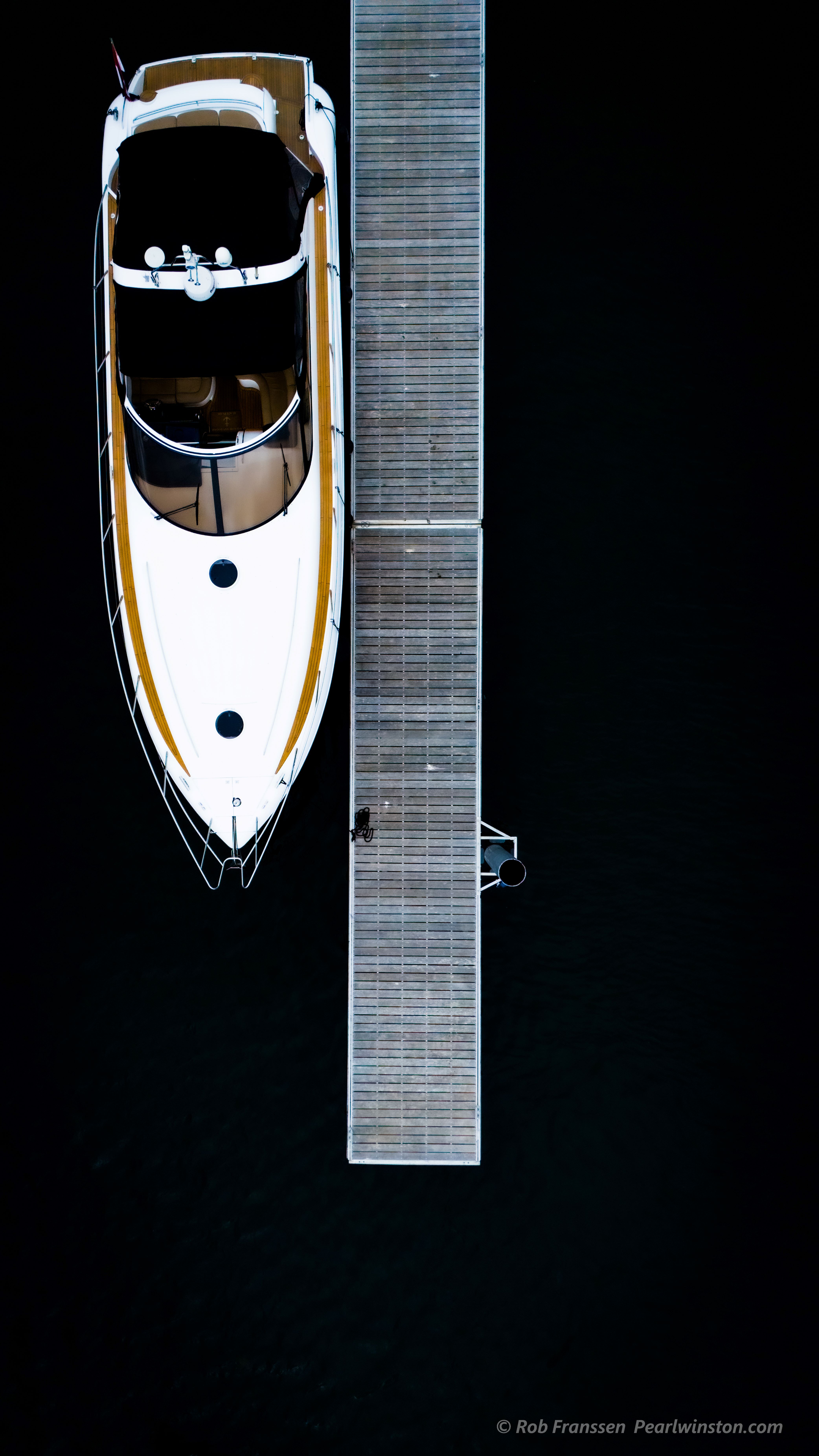 Aerial view capturing the elegance of yacht design